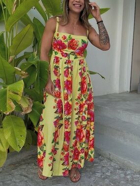 high low ruffle maxi dress Heather Ruffled Maxi Dress